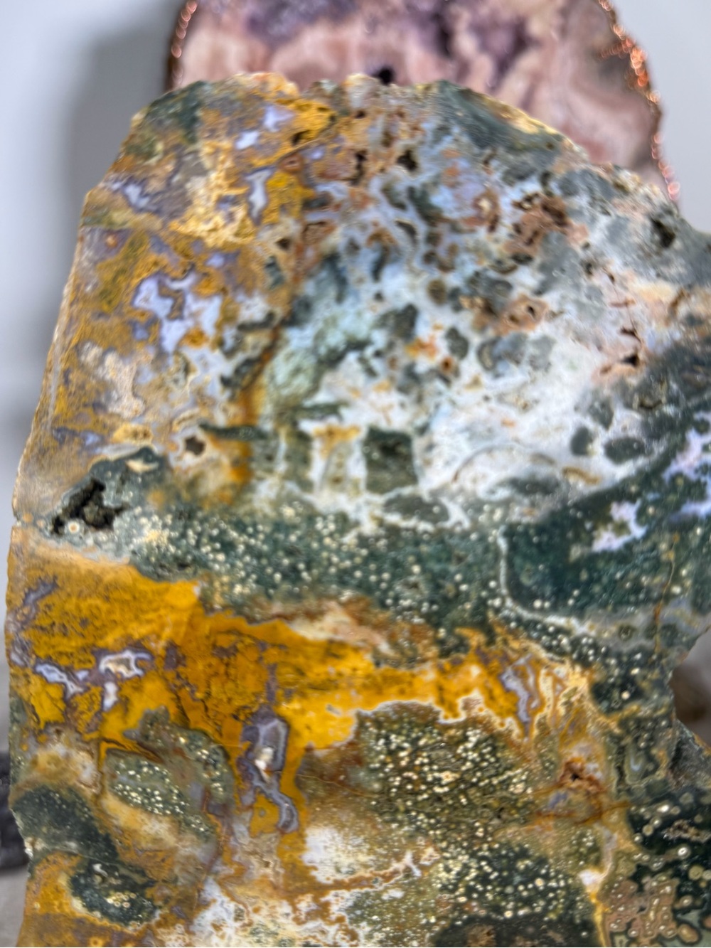 River Jasper Free Standing Slab — Indonesia 6 1/2 x 6” - Picture 7 of 8
